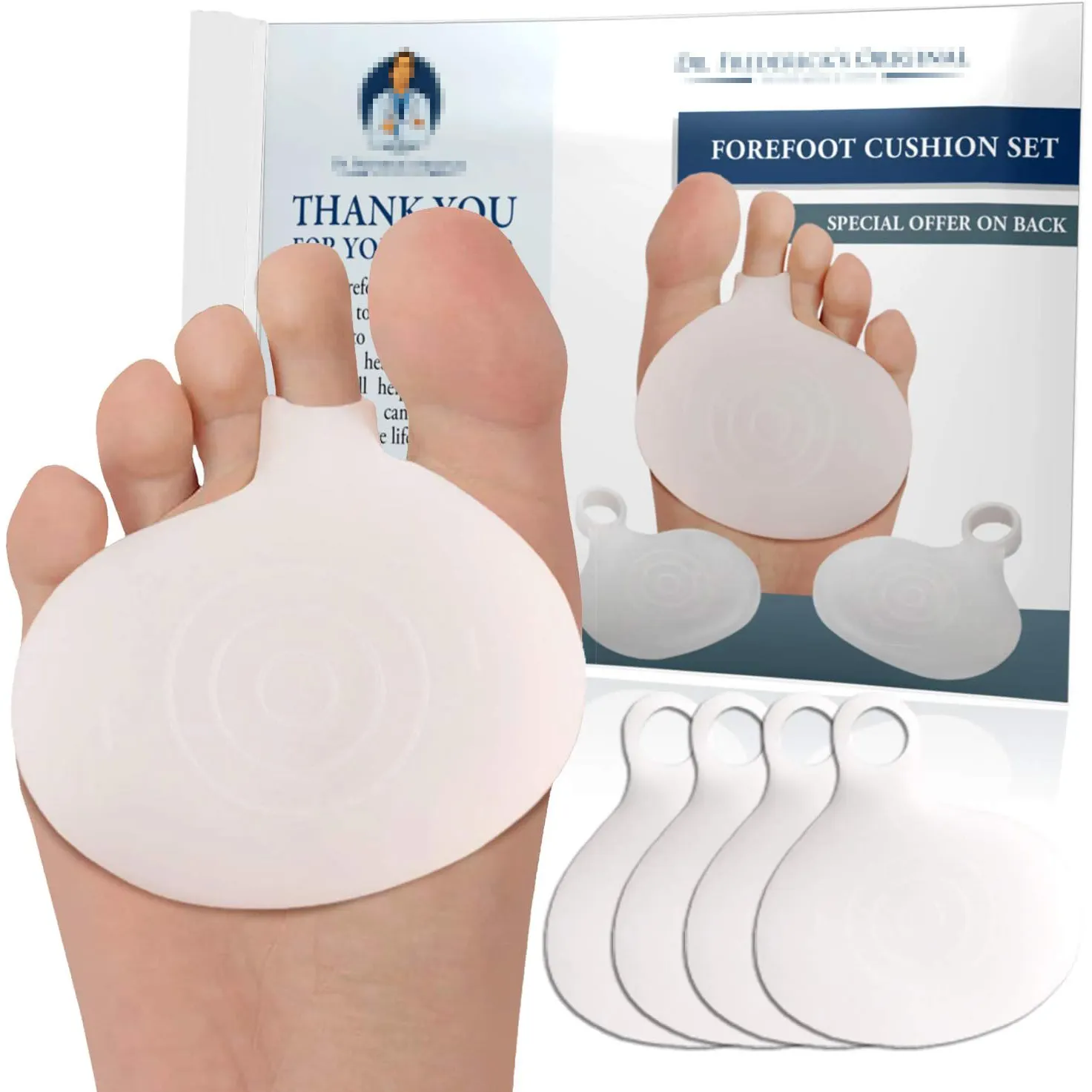 Metatarsal Pads-Ball of Foot Cushions for Rapid Pain Relief Heel Pads Inserts for Reduce Foot Pain for Blisters