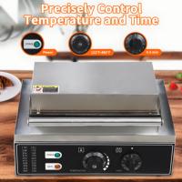 Gaufrier industriel professionnel 220V en acier inoxydable antiadhésif pour gaufres belges, 10 empreintes rectangulaires, pour l'industrie alimentaire