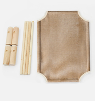 Lit de camping en sisal pour animaux de compagnie, lit pour chat, tapis rafraîchissant d'été pour chien, grand modèle en bois, universel toutes saisons, amovible et lavable