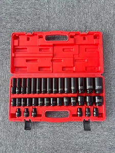 Oferta Especial OEM HARDLAND TLS-095 Juego de 35 Piezas de Llaves de Impacto Neumáticas de 1/2 Pulgada, Acero Cr-V con Recubrimiento de Fosfato Negro, en Estuche Resistente - Product Image 2