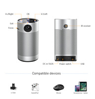 Mini Proyector Portátil Inteligente Android LCD LED con WiFi, Batería Integrada y Altavoces 4K para Cine en Casa, Compatible con P7 Pico