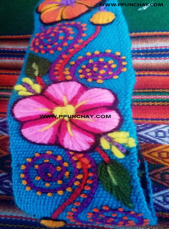 Ремни с вышивкой в андине Chumpi Ppunchay, Перу, ручная работа