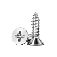 304 Stainless Steel GB846 Phillips Countersunk Flat Head Self-Tapping Screws ST2.2-ST5.5 Cross Drive Fasteners Grade A2 Bright