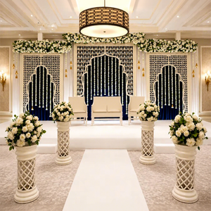 Classic Moroccan Style Laser Panels for Walima Night Stage Setup Modern Indian Jali Cut Work <b>Frames</b> for Stage Decoration - Product Image 1