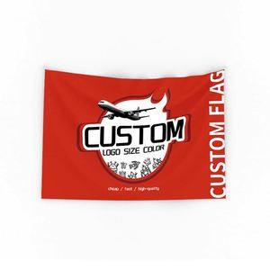 Outdoor Advertising Wholesale 150D Polyester Flying Customized Logo Printing 3*5ft Custom <b>Flags</b> - Product Image 3