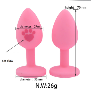 Đồ chơi tình dục bằng silicon hình móng vuốt mèo tròn màu hồng xanh dành cho nam và nữ - Product Image 2