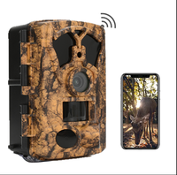 Caméra de surveillance thermique 4K 48MP avec connexion Wi-Fi et contrôle par application, vision nocturne IR, portée 20m/85ft, pour la faune et l'extérieur, étanche IP65