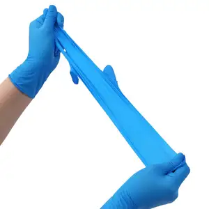 Одноразовые синие нитриловые перчатки порошок бесплатно для работы перчатки