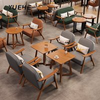 Café carré Fast Food Commercial Cafe Marble Restaurant Canapé Banc Meubles Dessus de table et chaises Booth Sièges Ensemble