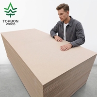Panneau MDF brut uni de 1,8 mm, 2 mm, 2,5 mm, 9 mm, 12 mm, 15 mm, 18 mm, meubles modernes, E2, résistant à l'humidité, première qualité