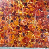 Dalles de pierre translucide semi-précieuse naturelle en marbre rouge prix usine carrelage de sol en pierre d'agate rouge et carrelage mural grande dalle