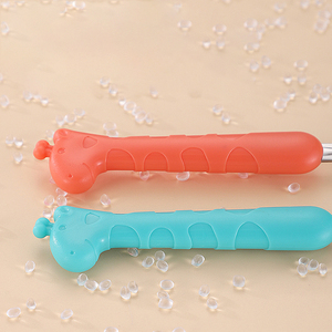 Ensemble cuillère et fourchette pour bébé, en acier inoxydable, avec étui, manche en plastique, couverts d'apprentissage, Cucharas <span class=keywords><strong>Bebe</strong></span> Factory - Product Image 3