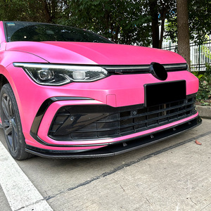 Amp-Z Front Bumper Lip Splitter For Volkswagen Golf 8 Mk8 Gti R-Line Matte Piano Black Carbon Fiber Texture Tuning Style - Product Image 2