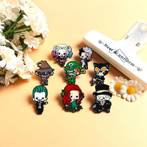 Nuevo broche de Anime Gotham Suicide Squad Joker Catwoman Riddler insignias negro niquelado Metal fundido con grabado - Product Image 2
