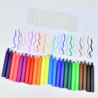 Ensemble de stylos de couleur lavables 12 couleurs, marqueurs à pointe feutre à base d'eau non toxiques pour le dessin des enfants, papeterie scolaire