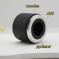 Bouchon de bouteille de parfum en bois personnalisable de haute qualité couvercle à vis en plastique ABS pour pulvérisateur bouchon de parfum noir