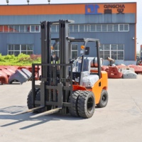Harga Terbaik Forklift Gas LPG 3 Ton 3,5 Ton 5 Ton Mesin Handal EPA Eur5 Tiang Triplex Side Shifter Forklift Propana Ban Solid