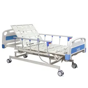 Alta qualidade 4-função cama médica elétrica enfermagem hospital mobiliário para pacientes idosos feito de metal durável