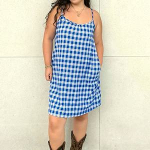 Vestido Midi de Verano con Estampado a Cuadros, Estilo Casual, Tirantes, Personalizable OEM, 100% Rayón Voile, Gran Venta - Product Image 6