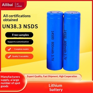 Manufacturer <strong>14500</strong> Lithium Ion <strong>Rechargeable</strong> <strong>Battery</strong> Pack 3.7V 800mAh Intercom MP3 MP4 Player Prismatic Cylindrical <strong>Batteries</strong> - Product Image 5