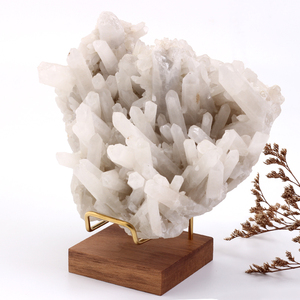 Cao Cấp Thủ Công Cổ Điển Phong Cách Hiển Thị Đứng Óc Chó Gỗ Brass Pha Lê Cho Trang Trí Nội Thất Cửa Hàng Đồ Trang Sức Cao Cấp Hiển Thị Giá - Product Image 2