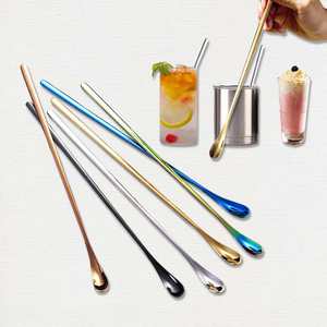 Chaodeli - Cucharas Mezcladoras de Acero Inoxidable para Cócteles, 7.6 Pulgadas, Reutilizables, para Café, Bebidas y Condimentos - Product Image 1