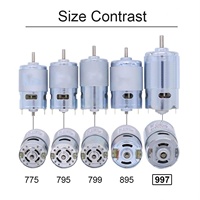 Moteur micro DC à balais HongYang 997 12-24V à aimant permanent, roulement à billes, couple élevé, faible bruit, étanche, 200W pour appareils électroménagers