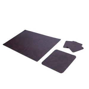 Large Office Organizer 5-Piece Leather Desk <b>Pad</b> Set with Desk Mat Mouse <b>Pad</b> and Coaster Essential Accessories - Product Image 1
