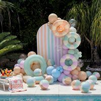 Ballon de plage gonflable couleur macaron en PVC, jouet aquatique pour enfants, décoration de fête de piscine et de plage, logo personnalisé disponible