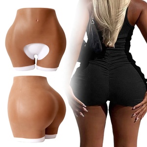 Taille haute 3 cm fesses et hanches Silicone ascenseur culotte ouvert entrejambe Style femmes fesse Push up Crossdress <span class=keywords><strong>Lingerie</strong></span> - Product Image 1