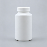 Flacon de pilules médical en HDPE de 250 ml avec bouchon à visser résistant aux enfants, emballage écologique pour comprimés, vitamines, soins de santé