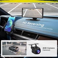 10.26" 4K Dash Cam Portabel Nirkabel Layar Carplay Navigasi Kamera Mundur Semua dalam Satu Layar Sentuh DVR Monitor