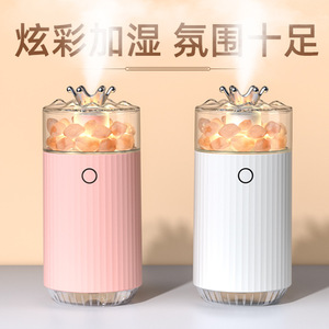 RTSJ 1200 mAh lampada di sale umidificatore macchina per aromaterapia per uso domestico purificatore d'aria quotidiano <span class=keywords><strong>Mini</strong></span> fiore eterno - Product Image 6