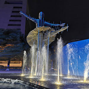 Sculpture de <span class=keywords><strong>fontaine</strong></span> en acier inoxydable de conception de cygne animal de jardin pour la décoration - Product Image 2