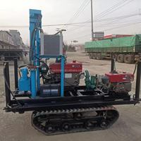 Petit moteur diesel portable 80m 100m 130m de profondeur mini machine de forage de puits d'eau de forage rotatif manuel