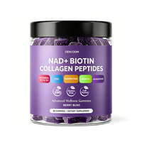 Complément alimentaire OEM NAD Gummies avec collagène pour adultes : NAD+ et resvératrol pour un soutien antioxydant discret