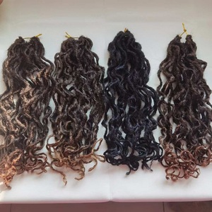 Mermaid Locs Messy Gypsy Faux Locs Crochet Trame Unique Déesse Cheveux Tresses Dreadlocks Ondulés - Product Image 1