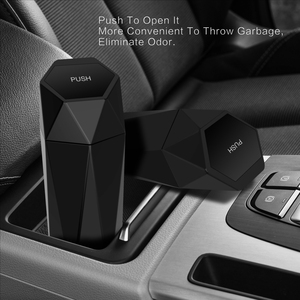Mini poubelle de voiture avec couvercle, organiseur de voiture en ABS, rangement de déchets, mini poubelle portable en forme de diamant pour SUV, camion, OEM, ODM - Product Image 3