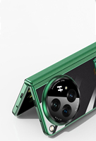 Étui de téléphone transparent à couverture intégrale avec design de luxe et placage électrolytique, avec support métallique pour Oppo Find N3 et pour OnePlus Open