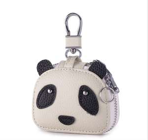 Étui pour écouteurs en cuir rigide Panda de haute qualité, petit sac de rangement pour clés - Product Image 5
