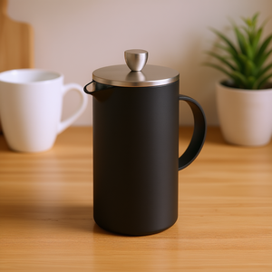 Cafetière à piston Cilio Aida 3 tasses, noir mat, couvercle en acier inoxydable - Product Image 3