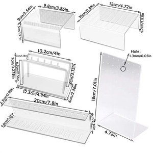 Rak <span class=keywords><strong>Display</strong></span> Perhiasan Akrilik Transparan Multi Ukuran untuk Anting dan Kalung, Cocok untuk Toko Ritel dan Pameran - Product Image 1