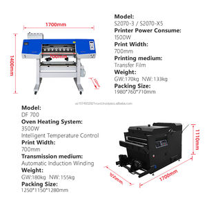 Máquina de Prensa de Calor para Impresión de Camisetas de 2 Cabezales I3200 XP600, Impresora DTF de 60 cm en Existencia, Garantía de 1 Año - Product Image 6