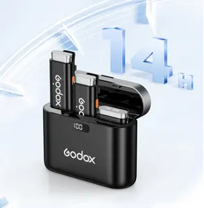 ระบบไมโครโฟนไร้สายเดิมสำหรับ GODOX WEC Kit2 2.4GHz ลำโพงขนาดเล็กแบบพกพา