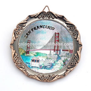 Калифорнийские сувениры, античная тарелка, сан-франциско, магнитные металлические декоративные тарелки, памятная настольная тарелка - Product Image 1