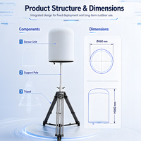 Sistema Fijo de Detección de Drones, Detector de UAV con Alcance de 100MHz-6GHz, Detección, Identificación y Localización a 10km