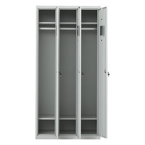 Aço 3 Porta Bloqueio Chave Armário De Metal Armário Guarda-roupa Uso comercial Armário Almirah Armário - Product Image 3