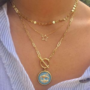 Moda oro placcato 12 costellazioni astrologia oroscopo gioielli segno zodiacale collana individualità - Product Image 1