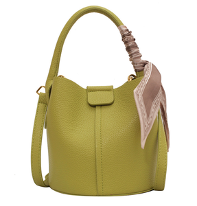 กระเป๋าทรงถังหนัง PU สะพายไหล่สำหรับผู้หญิง - Product Image 4