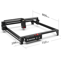 Máquina de Grabado Láser Mecpow X5 de 22 W, Área de Grabado de 600x600 mm, Punto Láser de 0.08x0.1 mm con Asistencia de Aire Automática, UE